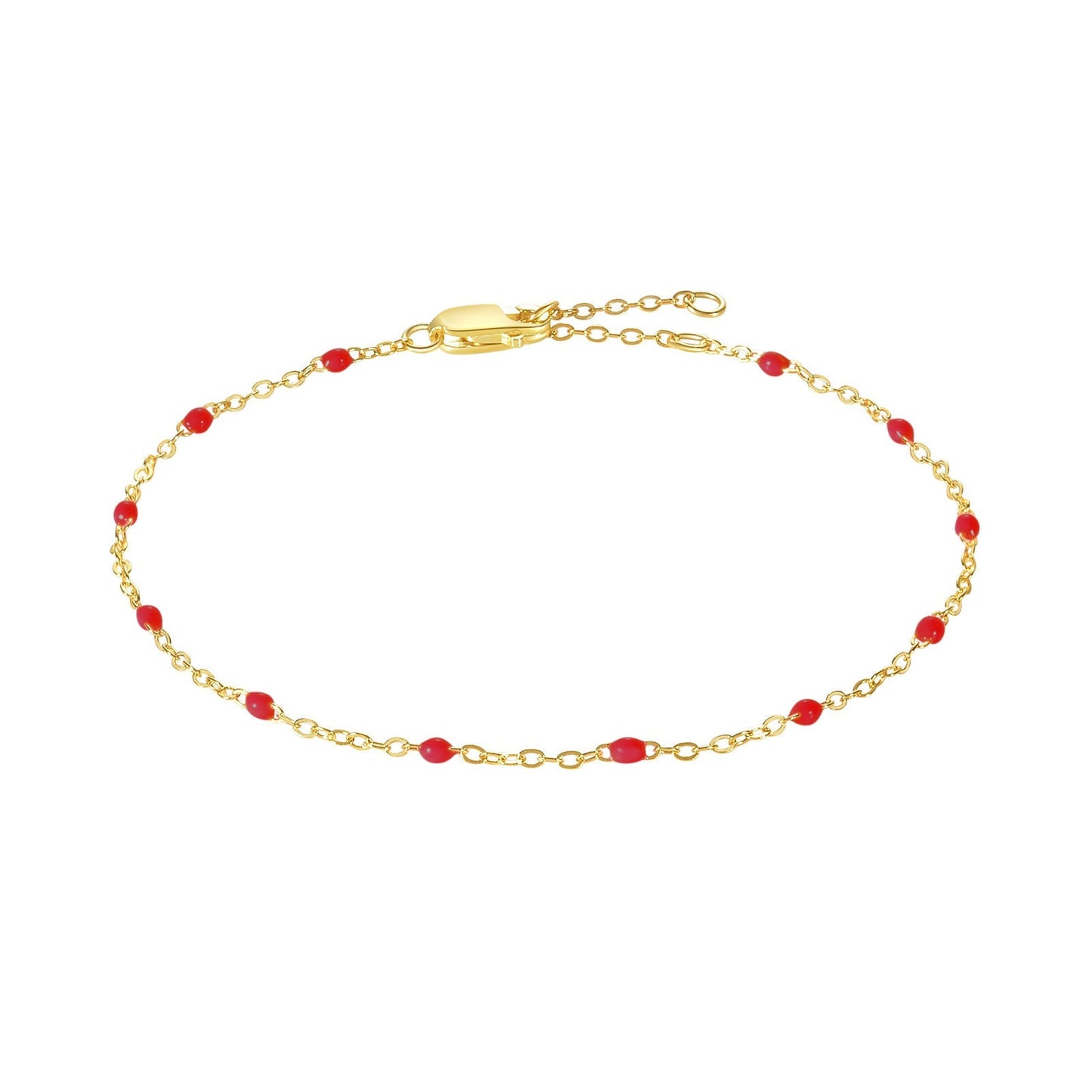 Armband Color Epoxy/Edge Guld/Röd Ab