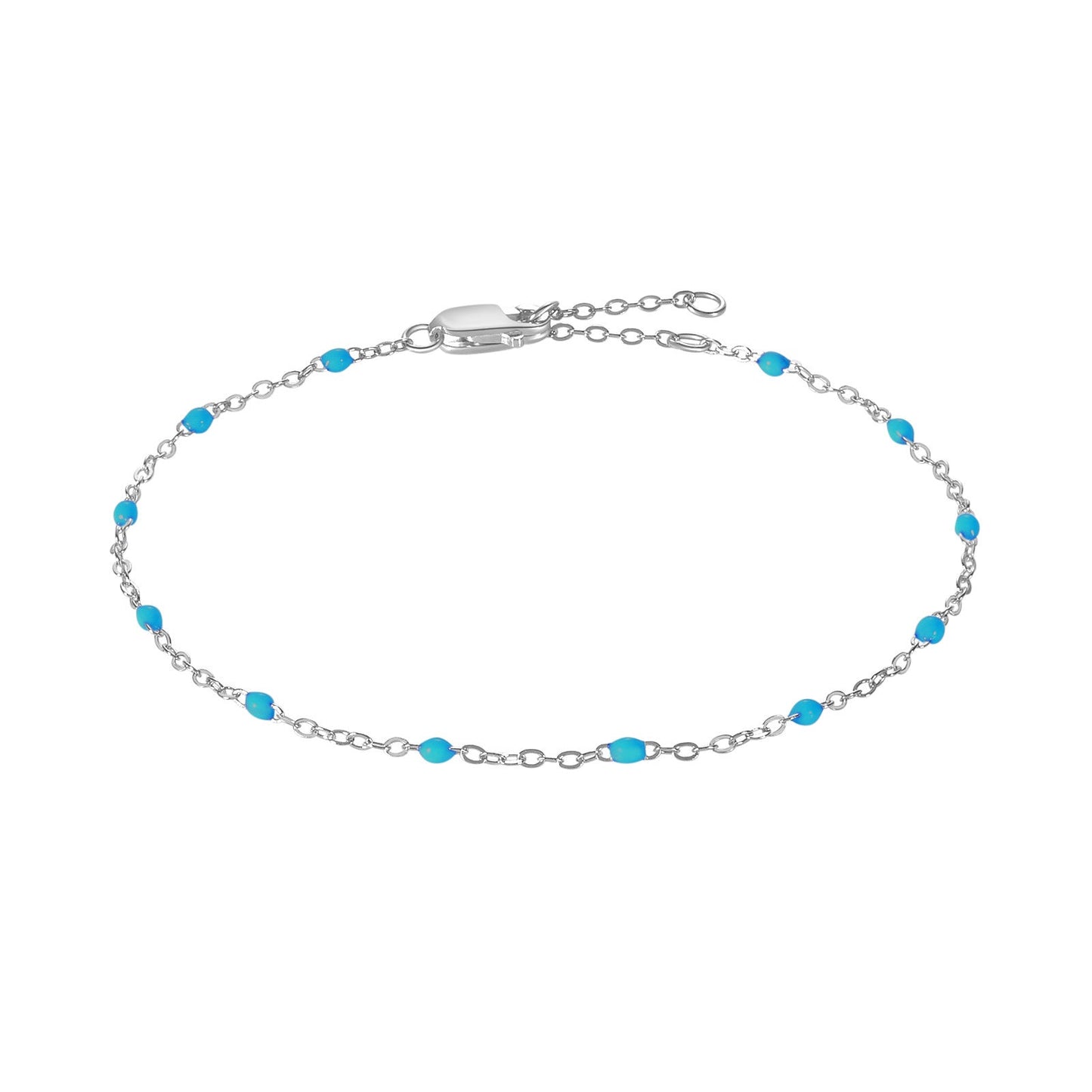 Armband Color Epoxy/Edge Silver/Blå Ab