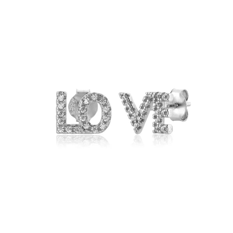 Örhängen Love Script s925