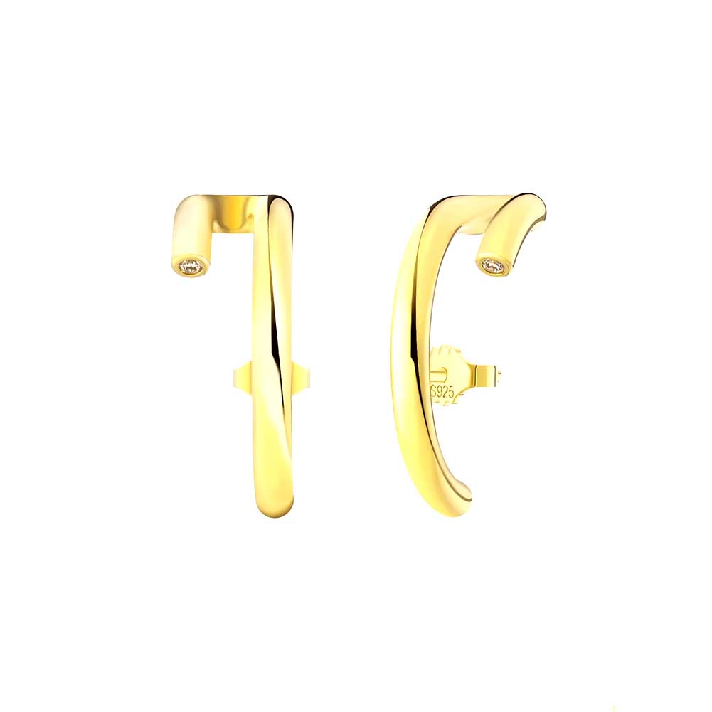 Örhängen Refined Minimalist/Edge Guld Er