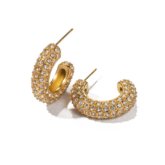 Örhängen Rhinestone Glitter s925