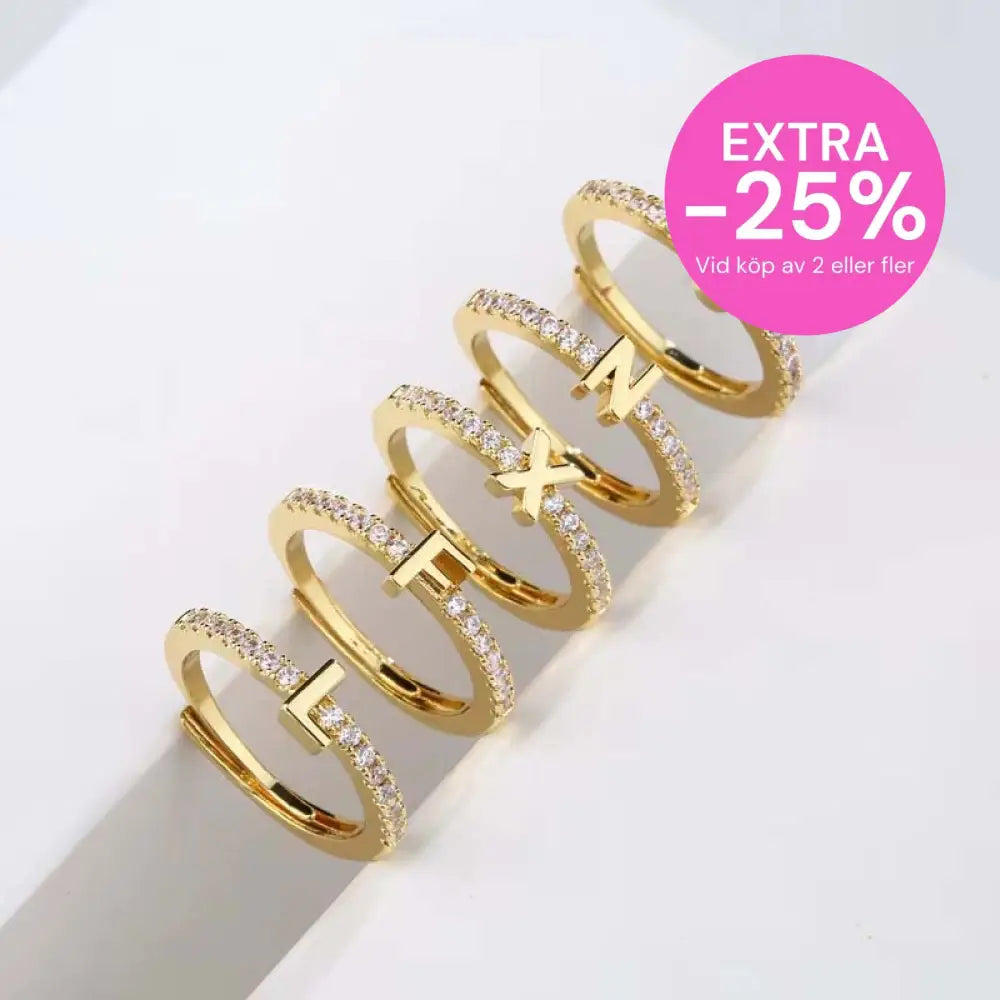 Ring Monogram/Edge Guld / A Ri